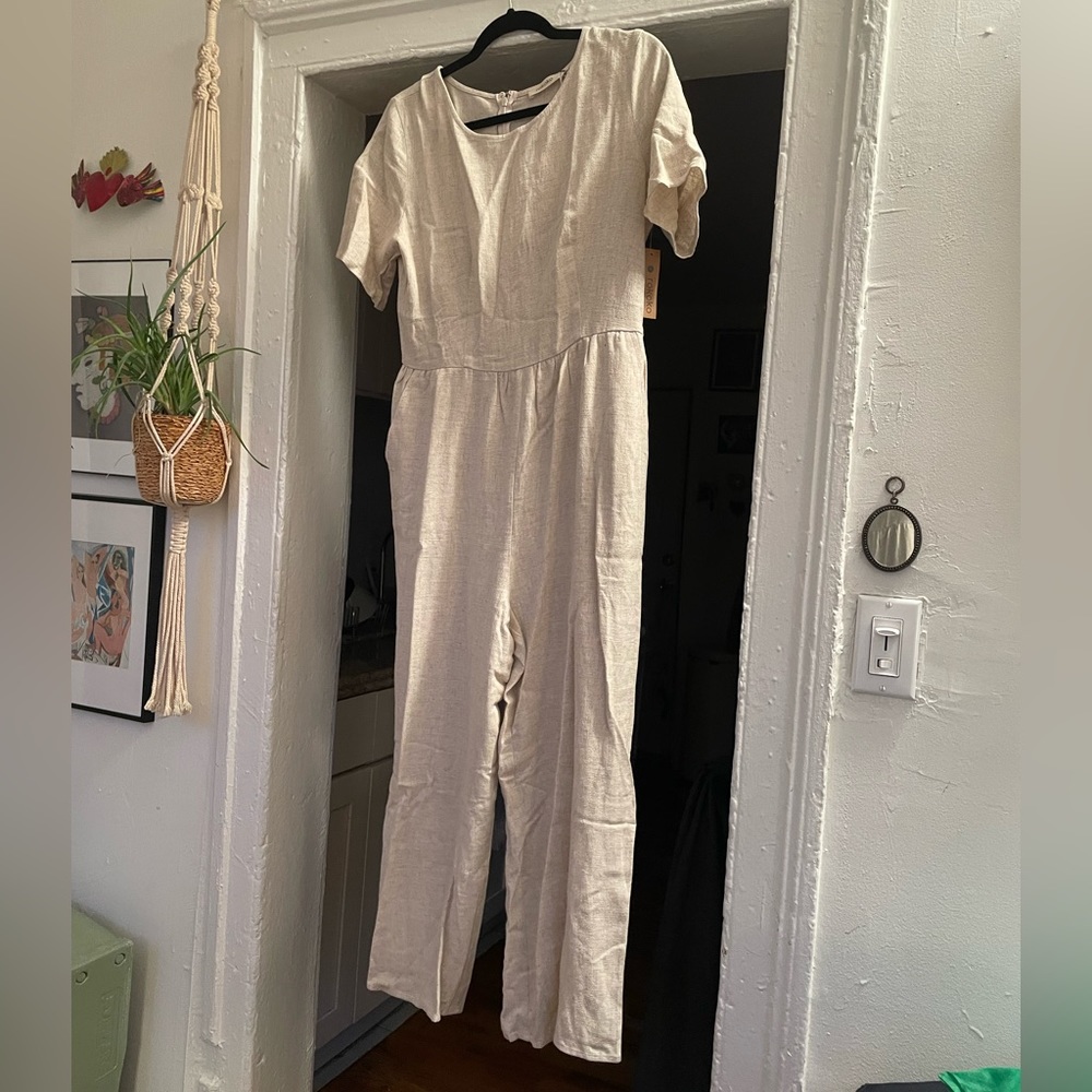 Linen colored jumpsuit